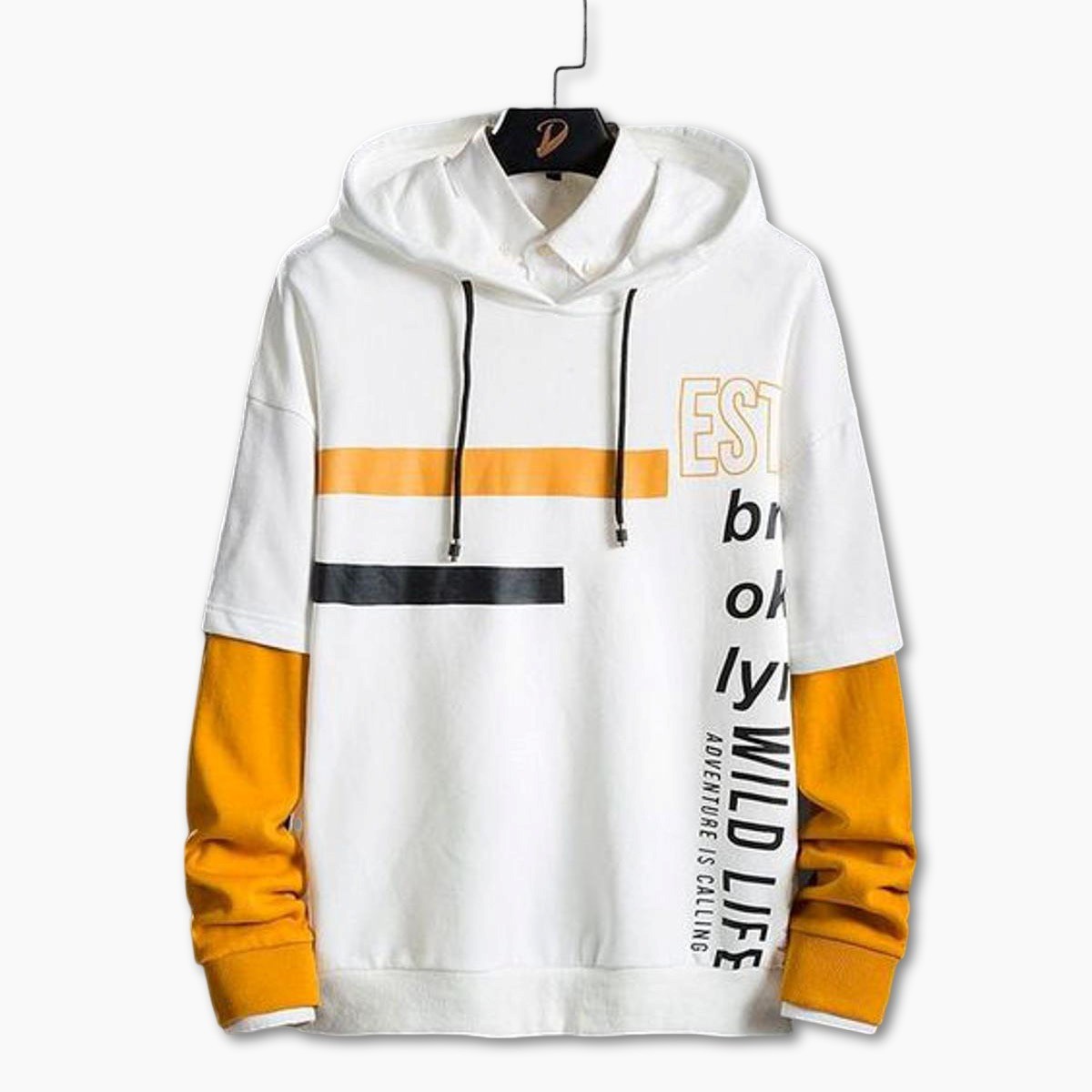 Stylish Color Combined Hoodie (3)