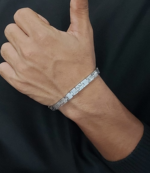 Royal Steel Pattern Bracelet for Men