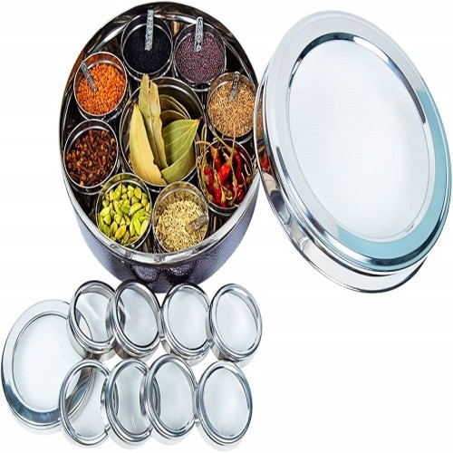 9 In 1 Stainless Steel Multipurpose Spice Box