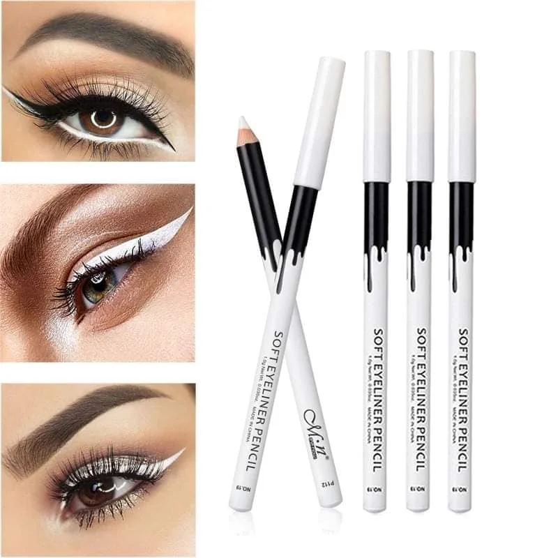 MN Menow Soft Eyeliner Pencil Kajal White 1gm 1pcs