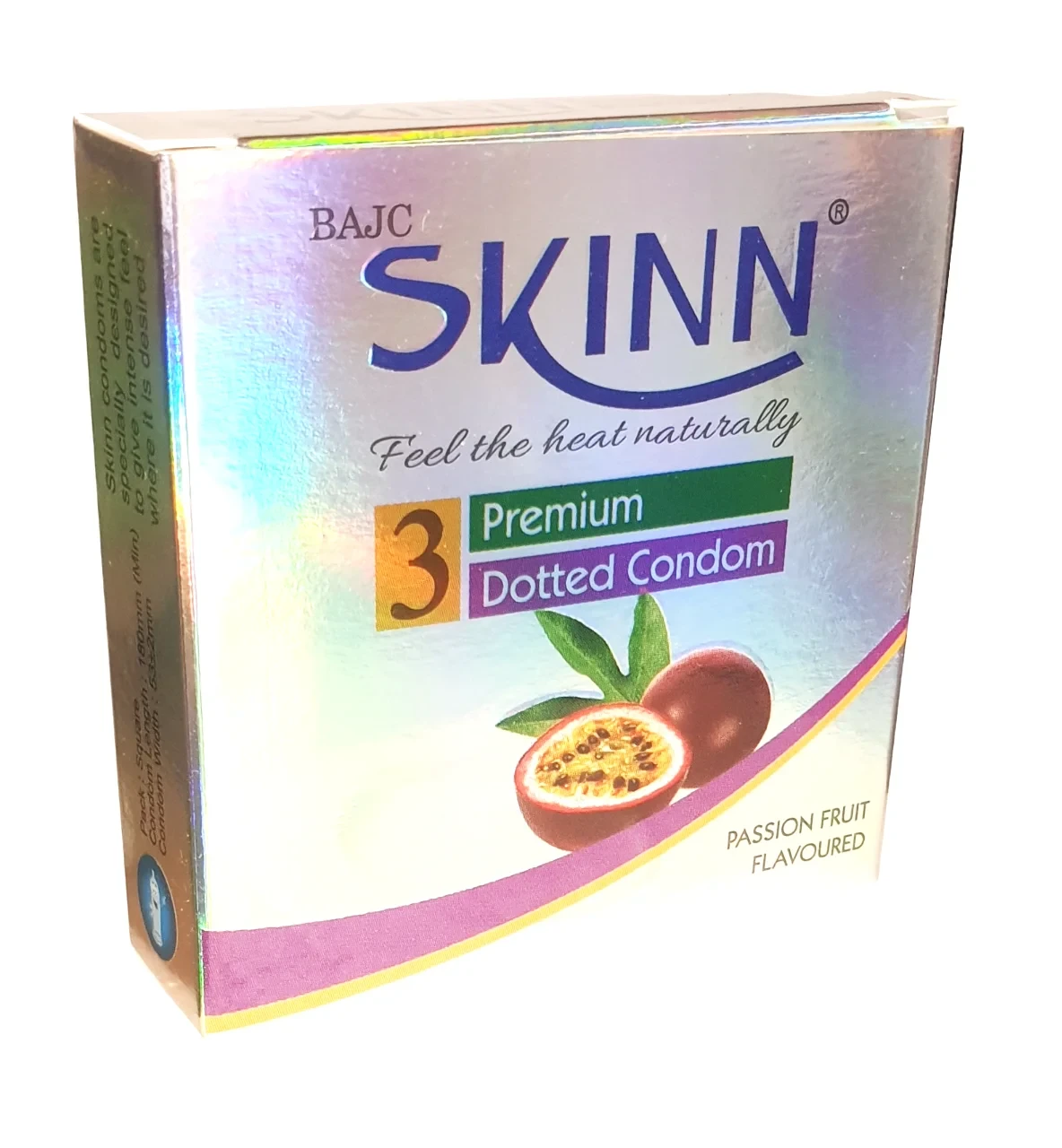 BAJC Skinn 3pcs x2 Pack Combo Premium Dotted Condom for Men Passion Fruit, Strawberry, Blackcurrant, Chocolate Flavor | India