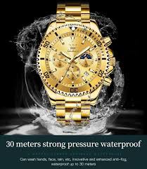 Butter Fly Lock OLEVS Watch for mens (Golden)