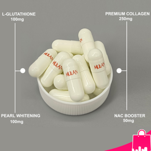 4in1 Whitening X30 Pearl Whitening Collagen L-Glutathione NAC 60 Capsules