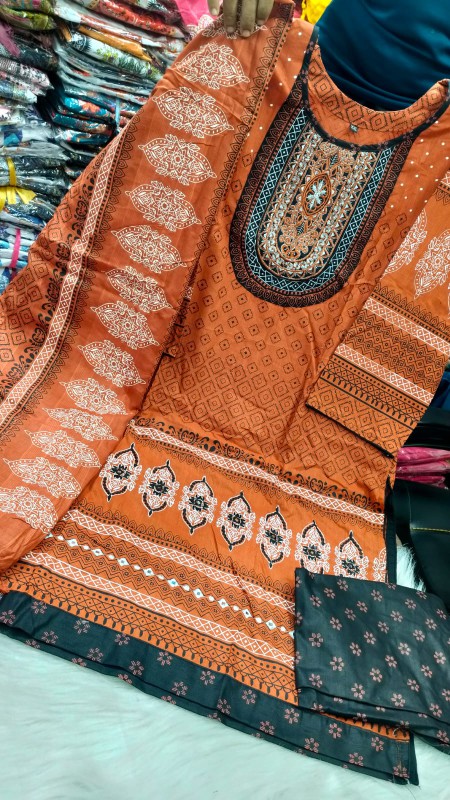 Aarong Batik Rangoli Three Piece