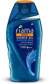 Fiama Men Refreshing Pulse Shower Gel 250ml with Skin Conditioners & Sea Minerals for Body, Face & Hair