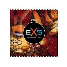 EXS Cola Flavor Condoms for Men | Single 3PCS Pack | Natural Latex & Silicone Lubricated | UK