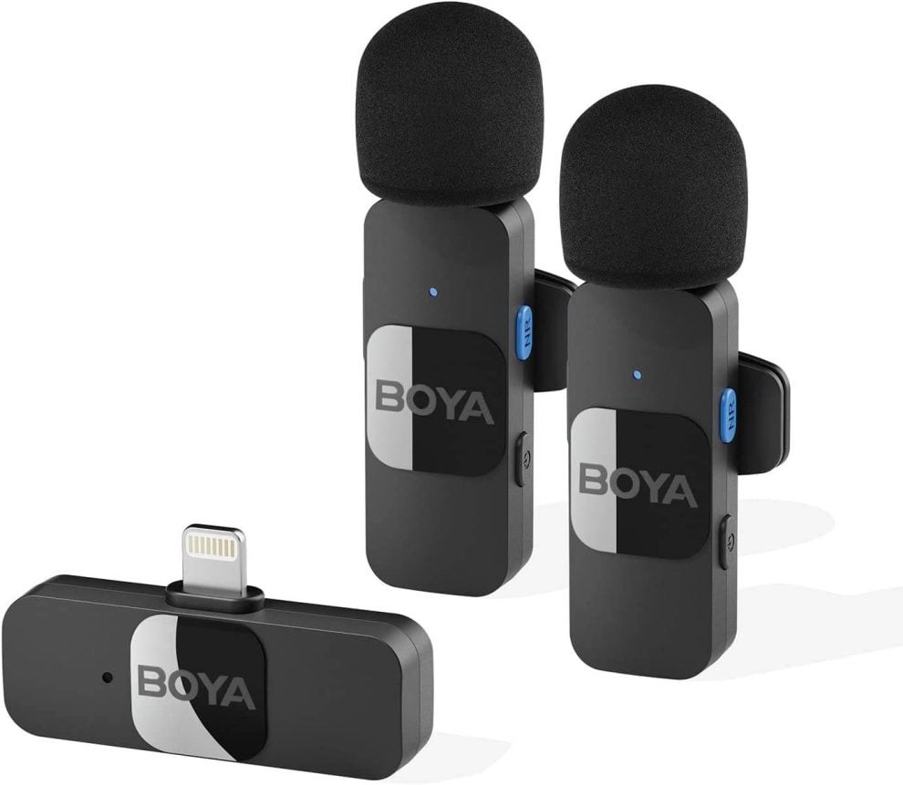 BOYA BY-V1 Ultracompact 2.4GHz Wireless Microphone System for iOS Device