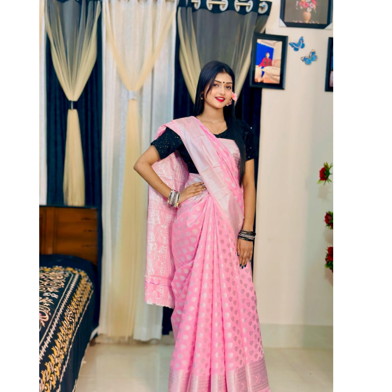 Soft silk katan sharee -(28)