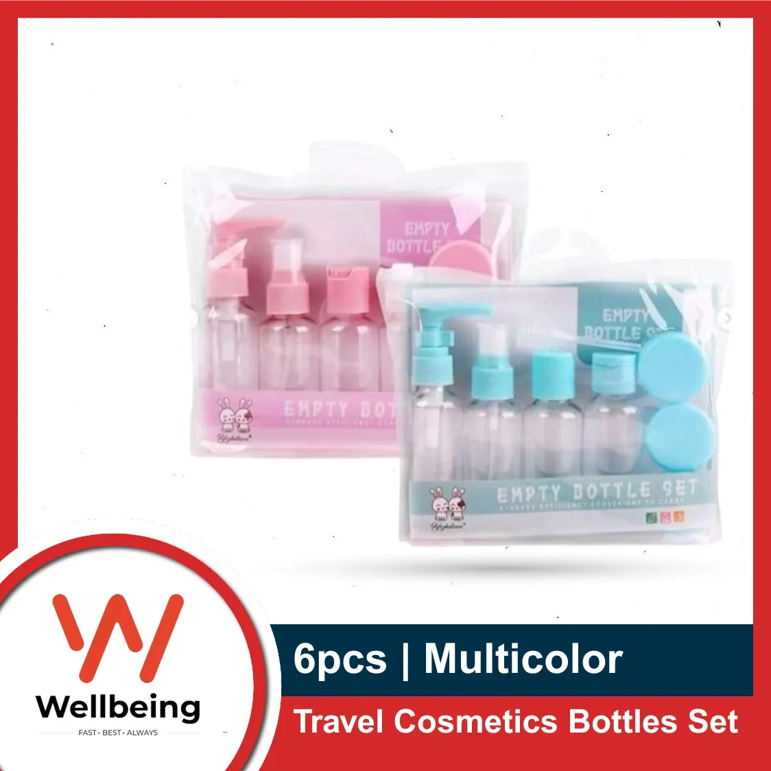 6pcs / 7pcs Set Travel Cosmetics Bottles Set Plastic Pressing Spray Bottle Makeup Tools Kit (Random Body Color) – Travel Kit, Travel Storage for carrying shampoo, lotion, sun skin oil for travelling ,