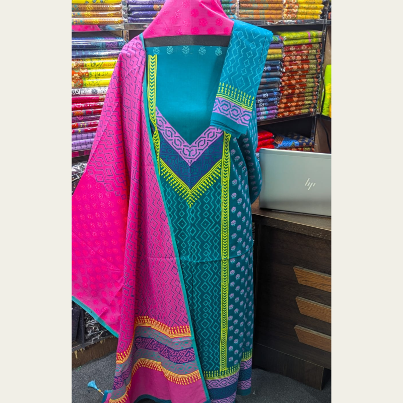 New Exclushive Collection High Qualitiey Cotton Printed Three Piece-(17)