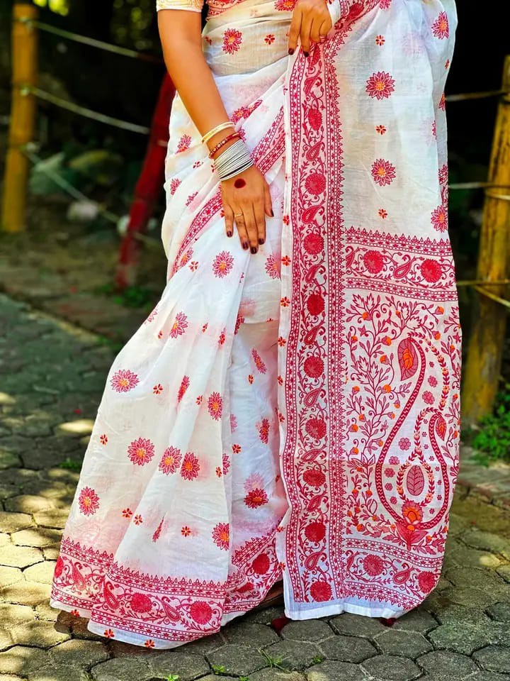 Half Silk Royal Block Elegance Saree