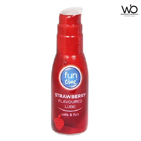 Fun Time Strawberry Flavoured Water Based Lubricant 75ml (Made in UK)