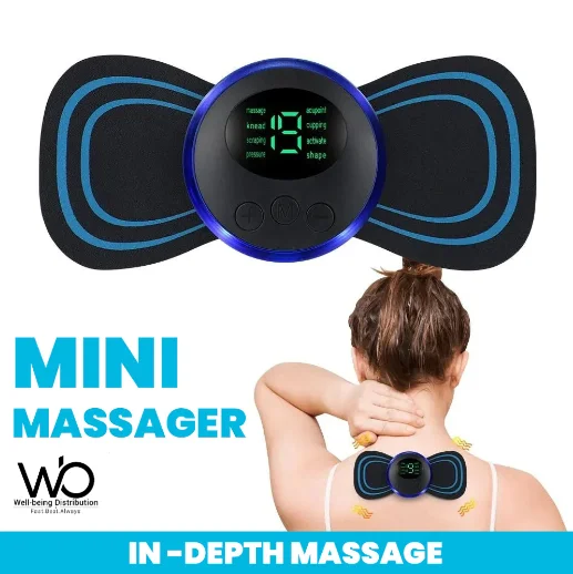 Mini Massager – Rechargeable Shoulder/ Neck/ Muscle/ Tendonitis/ Deep Tissue/ Back Massager with 2pcs Butterfly Pad