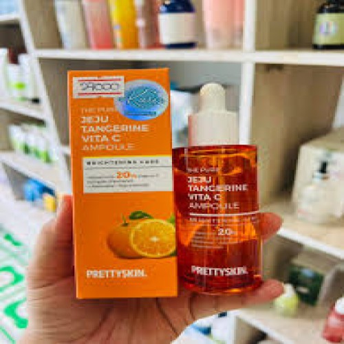 Jeju Tangerine Vitamin C Ampoule 1.75 fl.oz.| 11-Vitamin Complex + Panthenol + Niacinamide + Adenosine | Lightweight Hydrating & Calming Korean Serum for Sensitive Skin