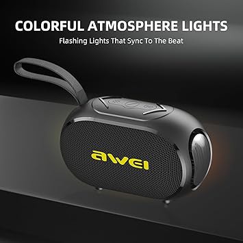 Awei KA1 TWS Bluetooth Speaker IPX5 360° Full Surround Sound Enhanced Bass Portable Speaker With RGB Colorful Lighting