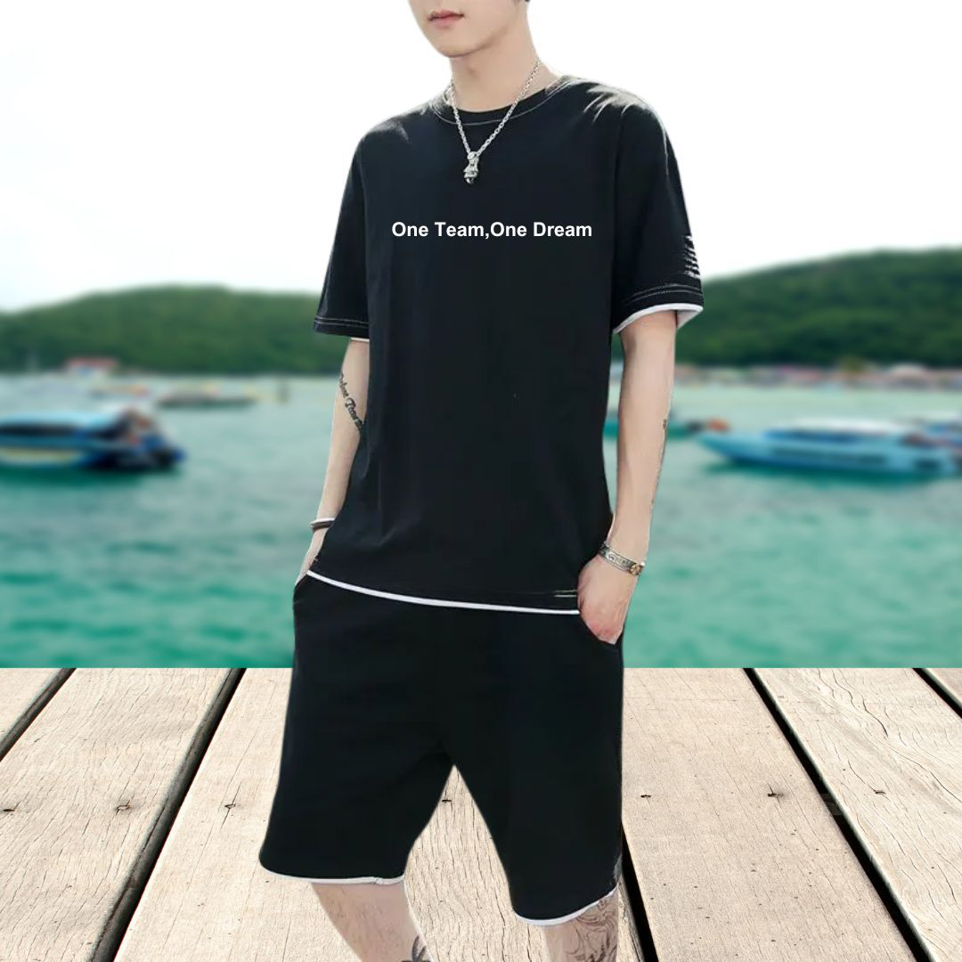 Men's Shirt and 2 Quarter Pant Combo Set