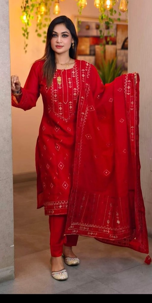 Premium cotton computer printed Boyel fabrics 3 Piece-(23)