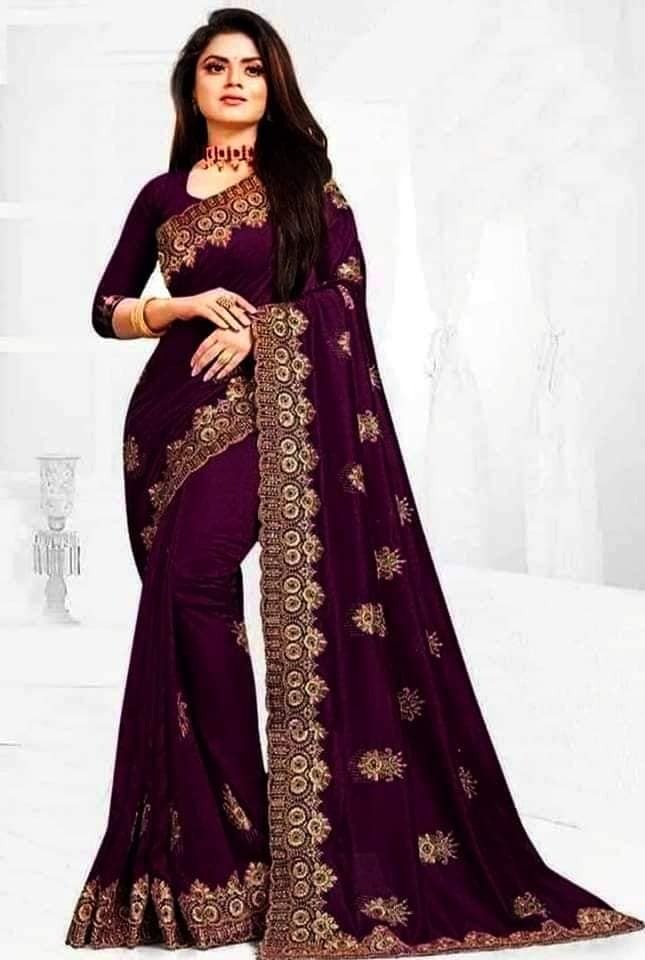 Indian Georgette Saree with Blouse Piece (1)