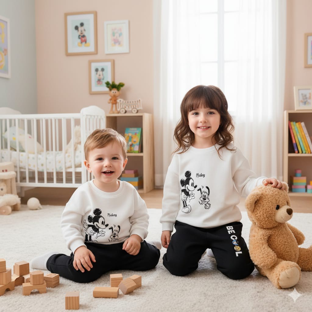 Kids Matching Sweatshirt & Trouser Set – Everyday Wear