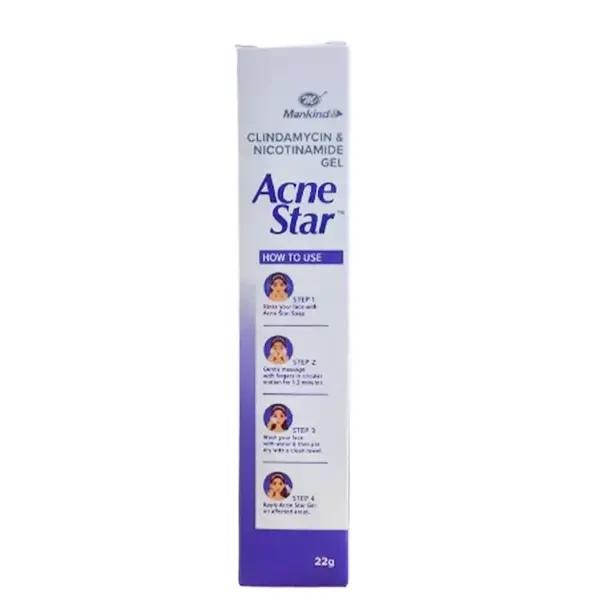 AcneStar Gel 22g Clindamycin & Nicotinamide Gel | Made in INDIA