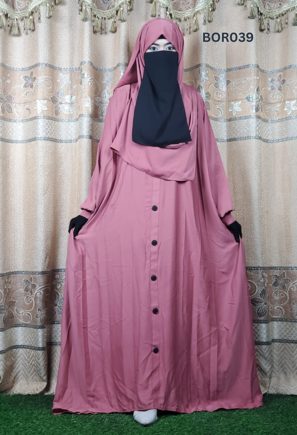 Women Attractive High-Quality Borka Fabric Abaya Set (8)