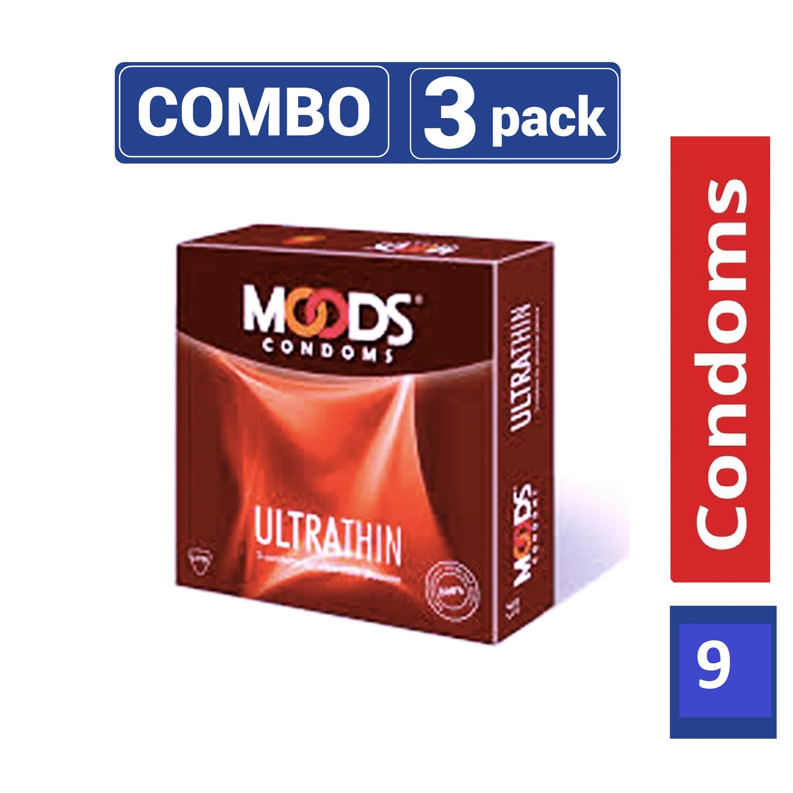 Moods – Ultra Thin Condom – Combo Pack – 3 Packs – 3×3 – 9pcs