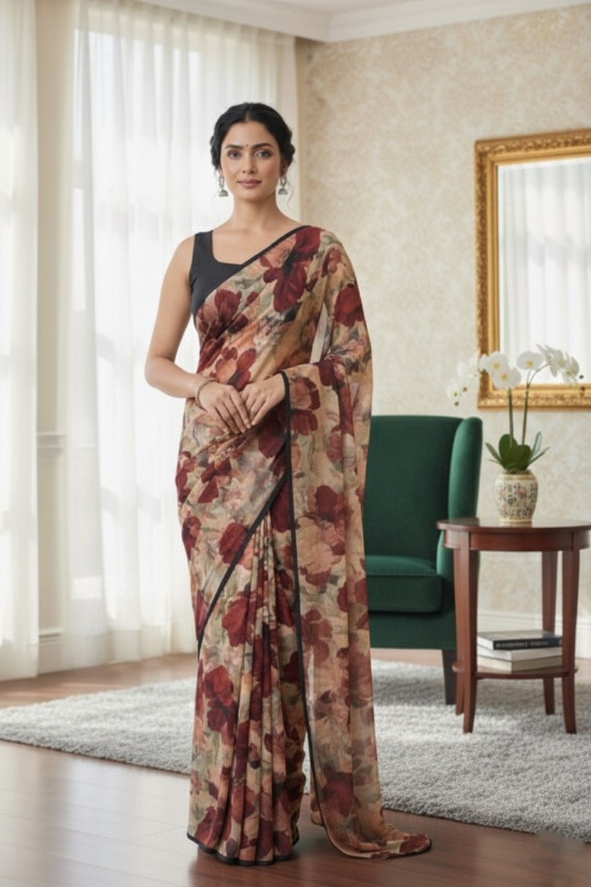 Classic Georgette Moonlight Charm Saree