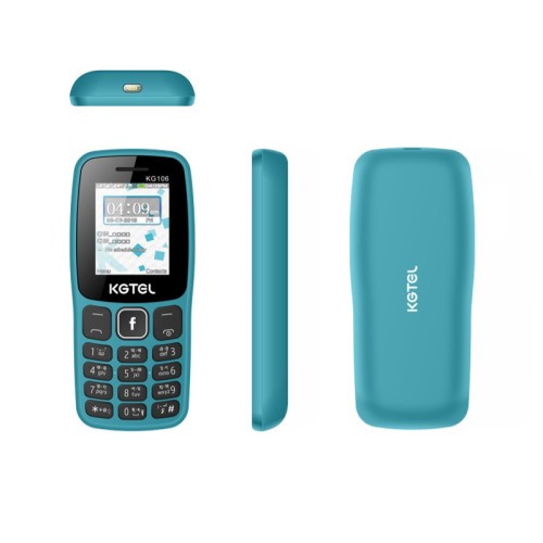 KGTEL (KG106) Mobile Dual-Sim Phone, With Camera, Flash Light, Wireless FM Radio- Blue