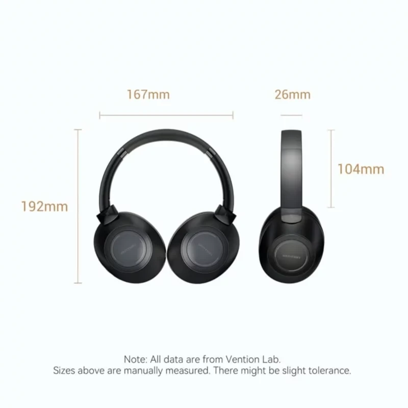 Vention SoundMate S11 Wireless On-Ear Headphones – Black