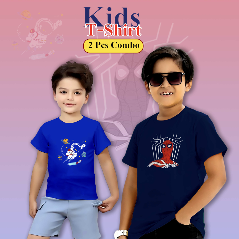 Kids Spiderman Combo T-Shirt (Cotton)