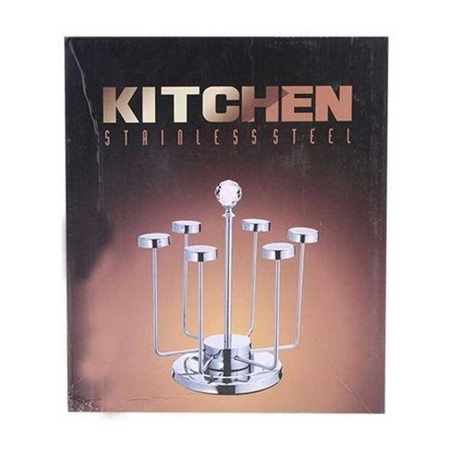 Stainless Steel Glass Stand - Silver