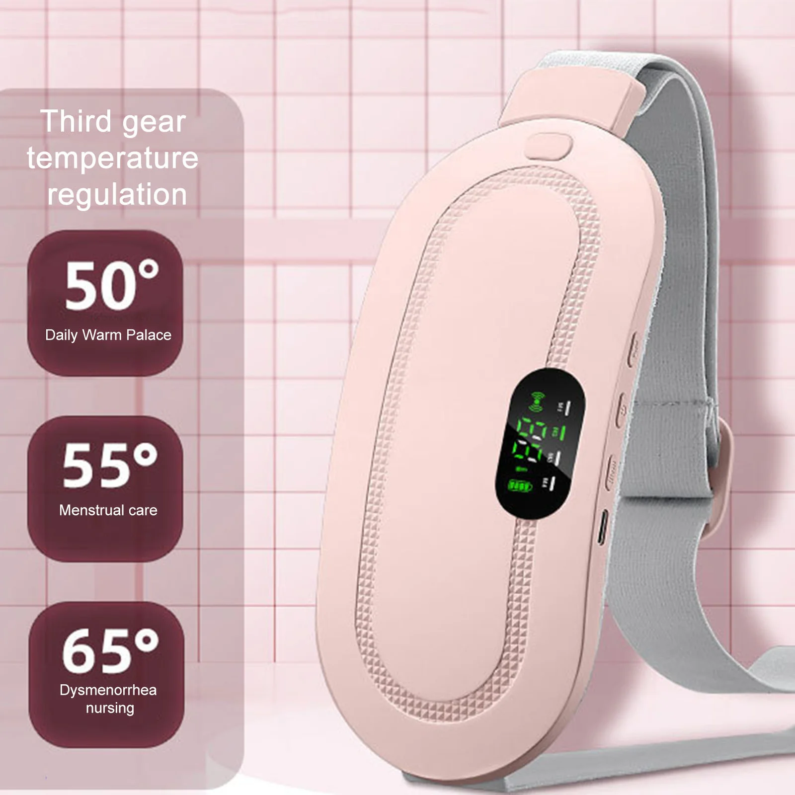 Electric Warm Belt 3s Fast Heat Relief Waist Pain Cramps Vibrating Abdominal Electric Belt