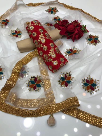 Georgette Glam Embroidery Three Piece