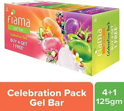 Fiama Di Wills Gel Bar Soap Buy4Get1 Free | 5x125g Soap Celebration Pack | India