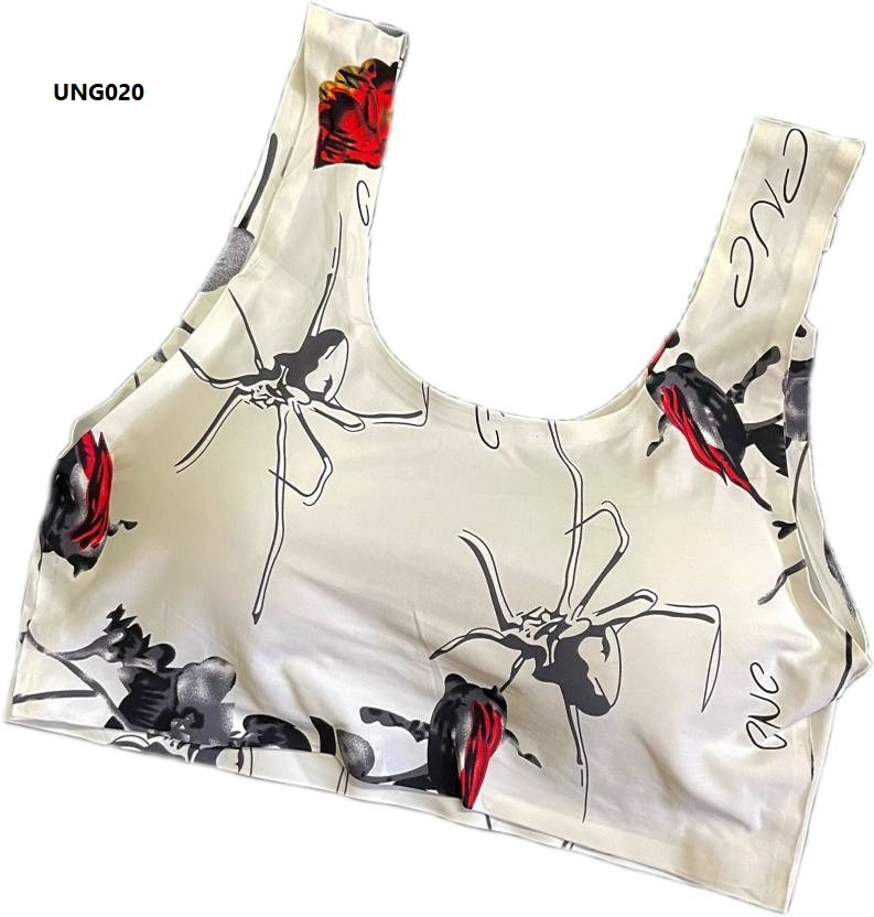 Women's Ice Silk Padded, With Removable Pads Wire Free Regular Bra Sports bra