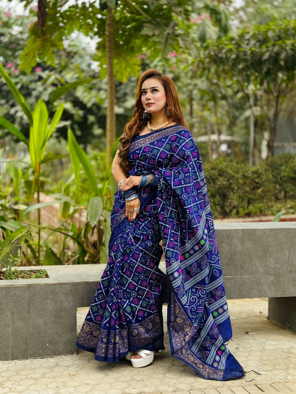 Dupion Silk Saree with Blouse Piece For Women