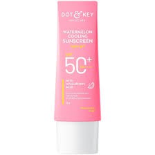 Dot & Key Watermelon Hyaluronic Cooling Sunscreen 50gm SPF 50 PA+++|for Moisturized Skin| UV + Blue Light Protection| Lightweight | No White Cast | Boosts Vitamin D Absorption I Quick Absorbing | Indi