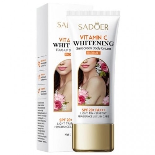 SADOER Vitamin C Whitening Tone-Up Body Cream SPF20+ PA+++ Sunscreen 100g