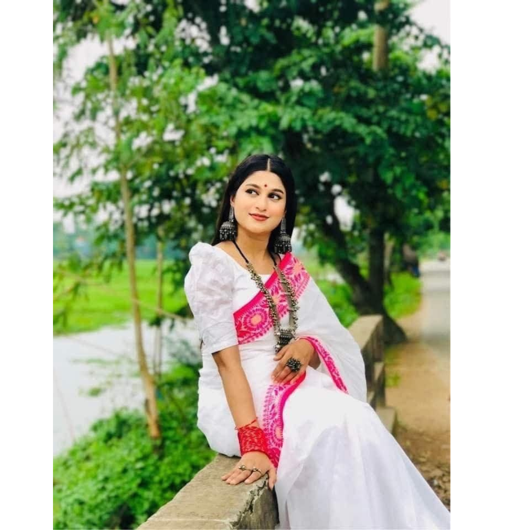 Half Silk poddo pair sharee -(33)