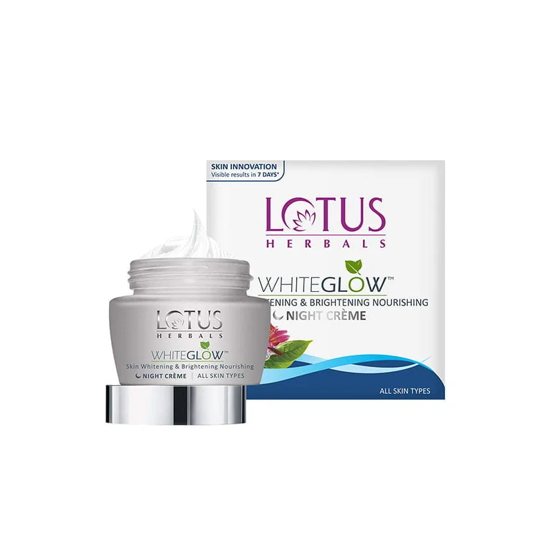 Lotus Herbals White Glow Skin Whitening and Brightening Nourishing Night Cr?me | 60g