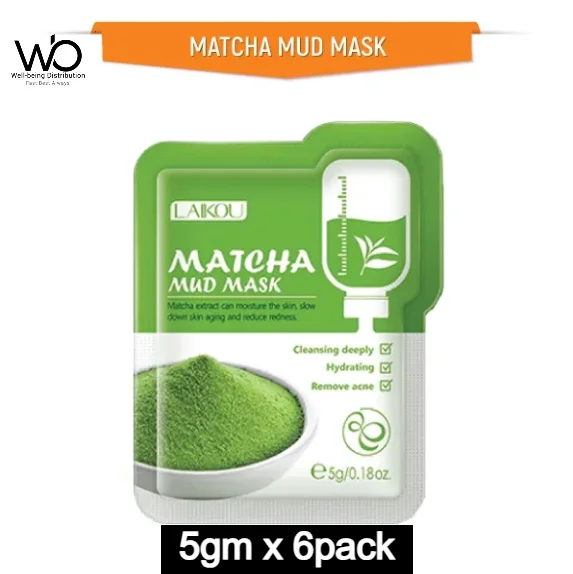 Laikou Matcha Mud Mask 5gm x 6 Pack