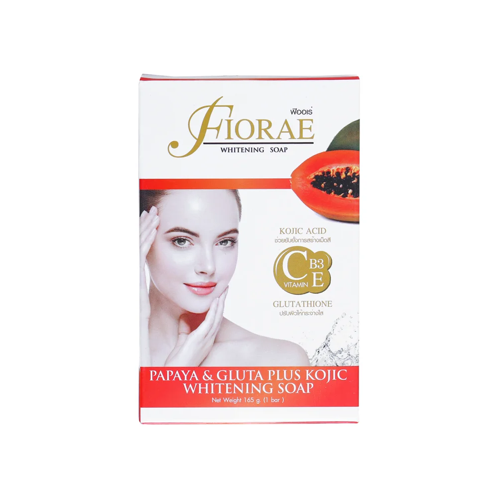 Fiorae Papaya & Gluta Plus Kojic Whitening Soap 165gm | Thailand