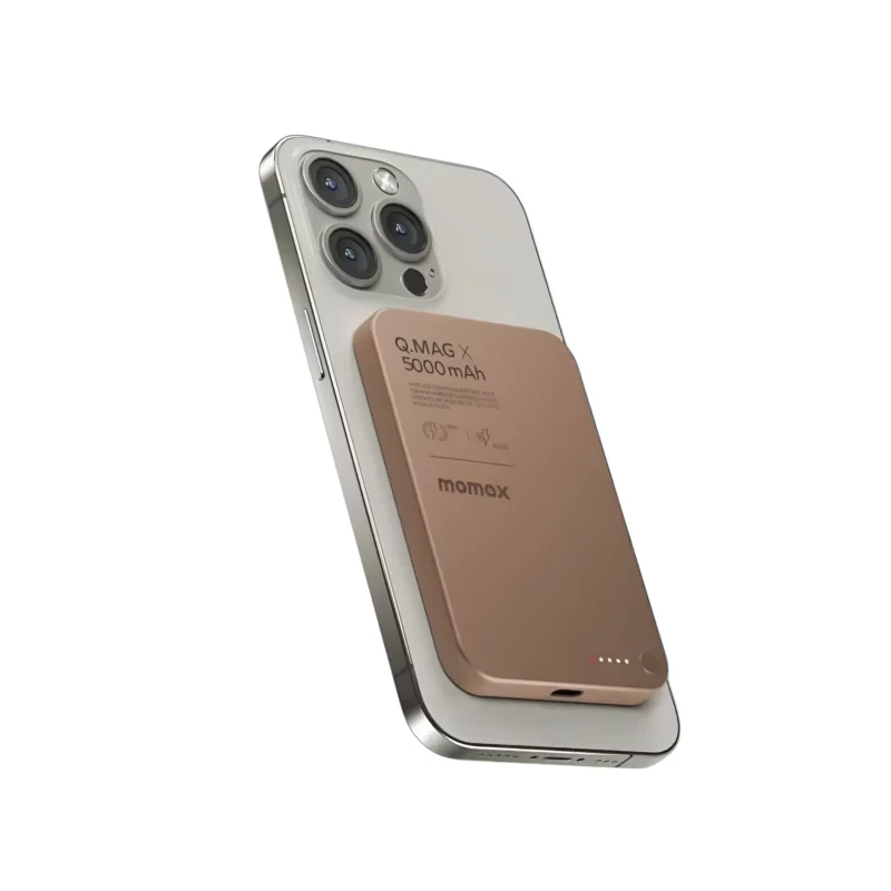 Momax Q.Mag X Magnetic Wireless Power Bank 5000mAh – Golden