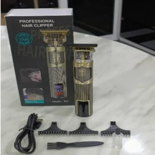 T12 USB Rechargeable Metal Body LCD Display Hair Trimmer
