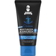 Muuchstac Mens Ocean Moisturizer & Sunscreen Matte Look Spf 18+ Cream 45ml With Turmeric & Aloe Vera Beads, Non-Sticky & Water Resistant