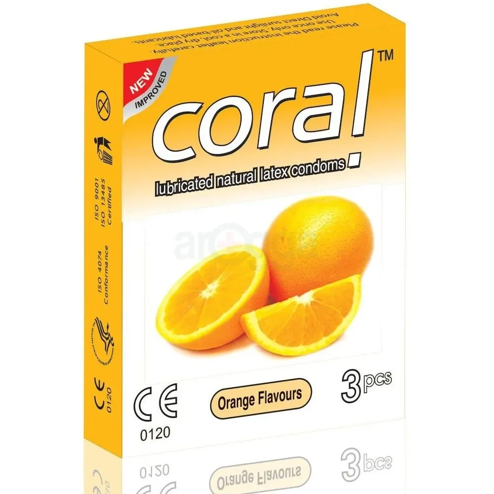 Coral Orange Flavor Extra Performance Condom for Men | Single Large Pack - 10x1=10pcs | Malaysia