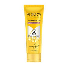 Pond’s Sun Miracle Cream SPF50 PA+++ Gel Sunscreen-Protect & Bright 100g | India