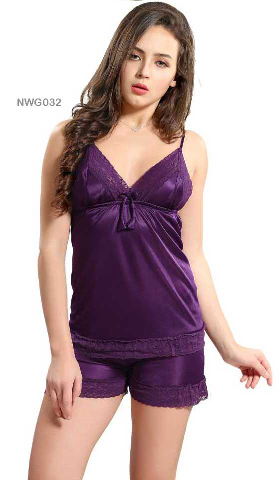 Women's Satin Night Suit Set (Top and Pajama)  Price in Bangladesh