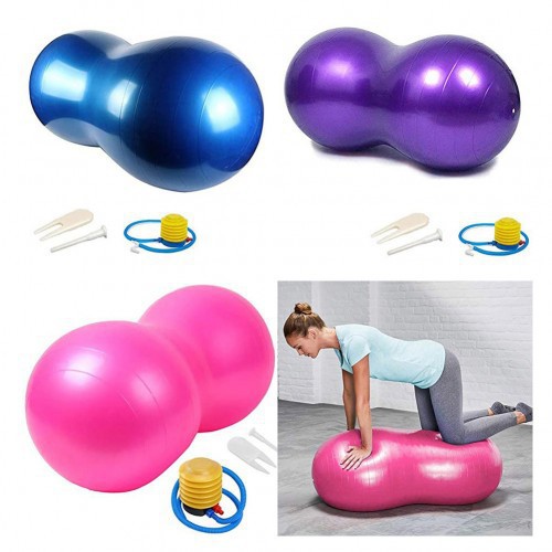 Capsule Shaped Gym Ball for Fitness Exercise and Recovery Purposes, Capsule Gym Ball with Pumpur