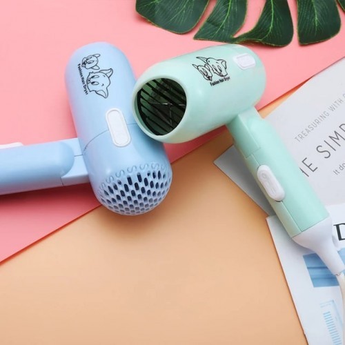 Mini Cartoon Foldable Hair Dryer